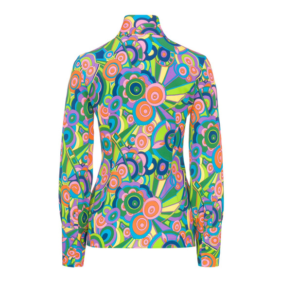 NWT Dolce & Gabbana Silk abstract Print Blouse Shirt Multicolor IT 42 US M - Picture 7 of 11